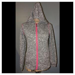 Bongo grey zip up hooded jacket small
